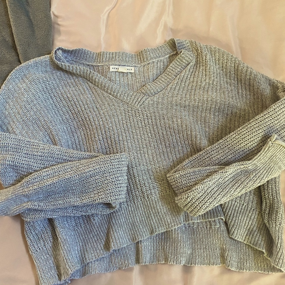 grey plain sweater
